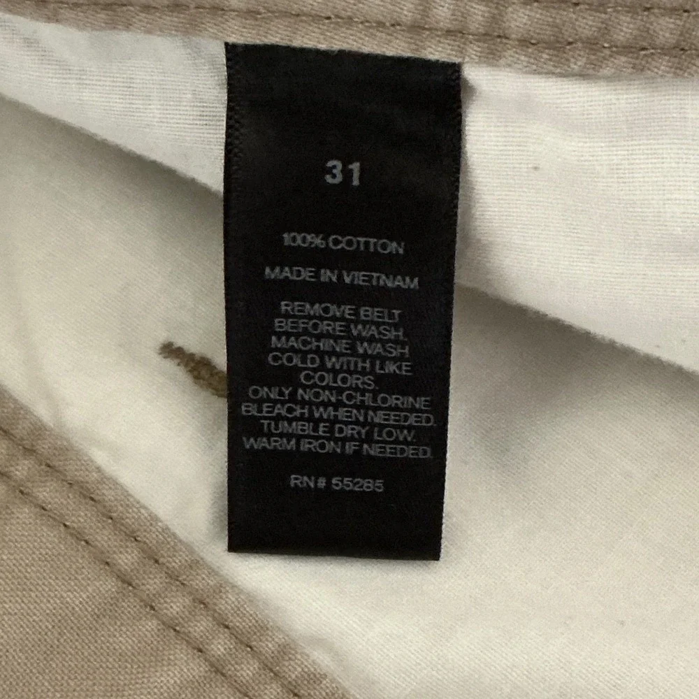 Express Mens Classic Fit Chino Shorts Tan‎ Khaki Cotton Size 31 Summer Casual